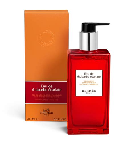 hermes rhubarb shower gel|rhubarbe hair and body shower gel.